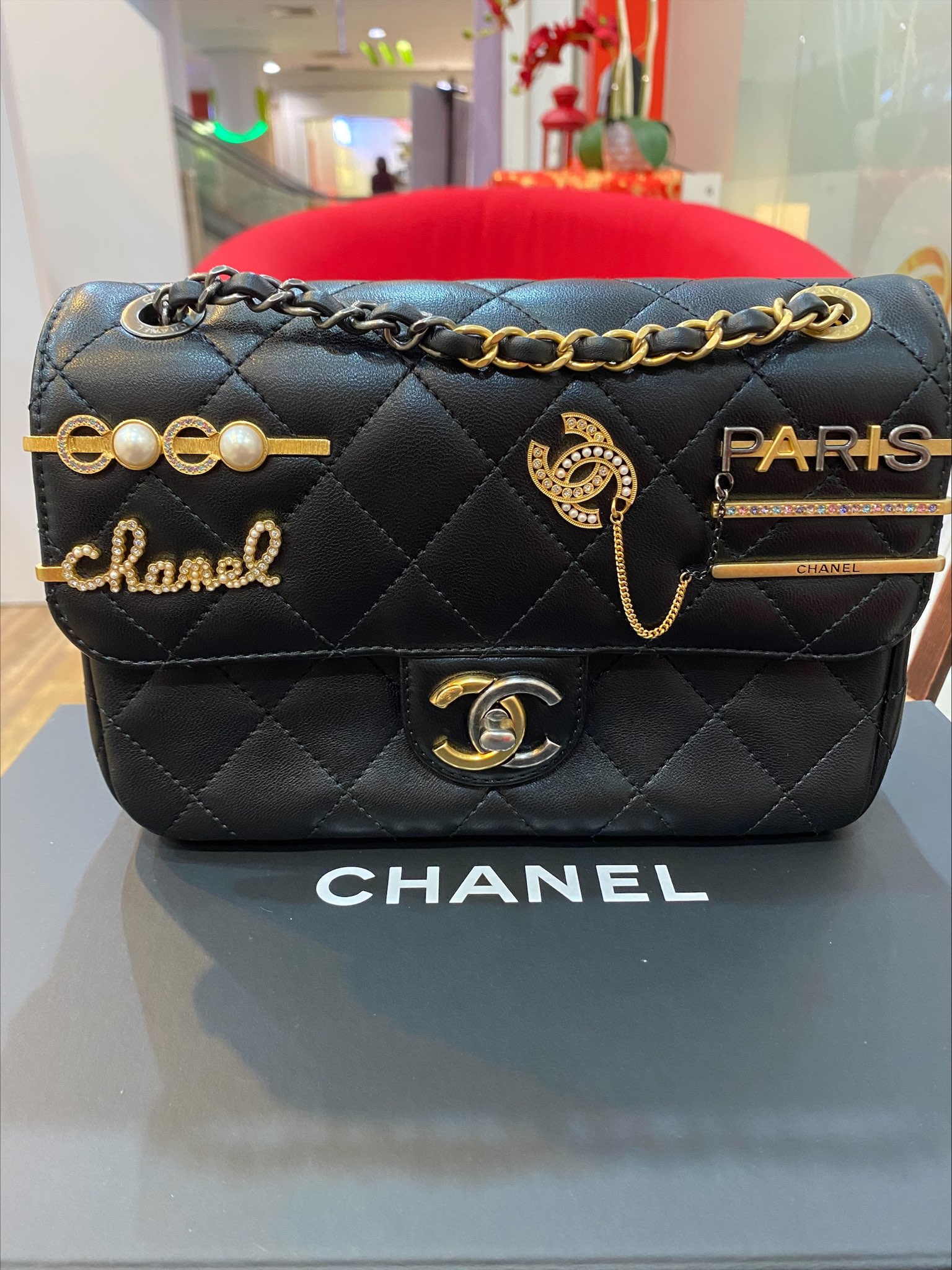Chanel lambskin small flap bag