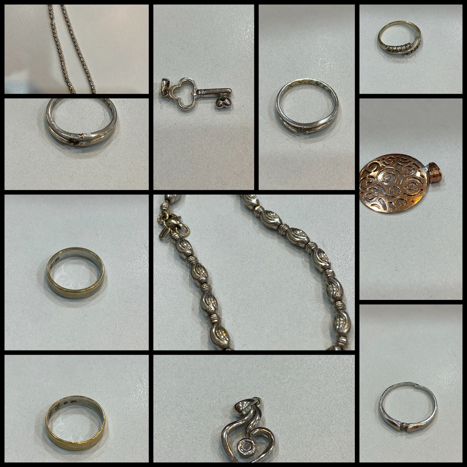 white gold accessories