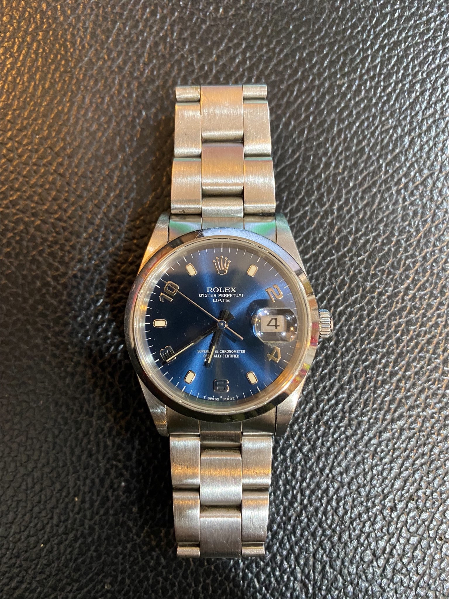Rolex Date 15200 Blue Arabic Dial