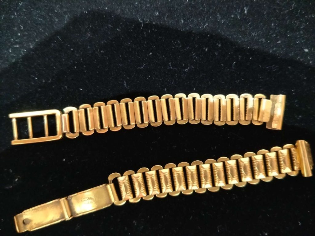 Gold watch bracelet