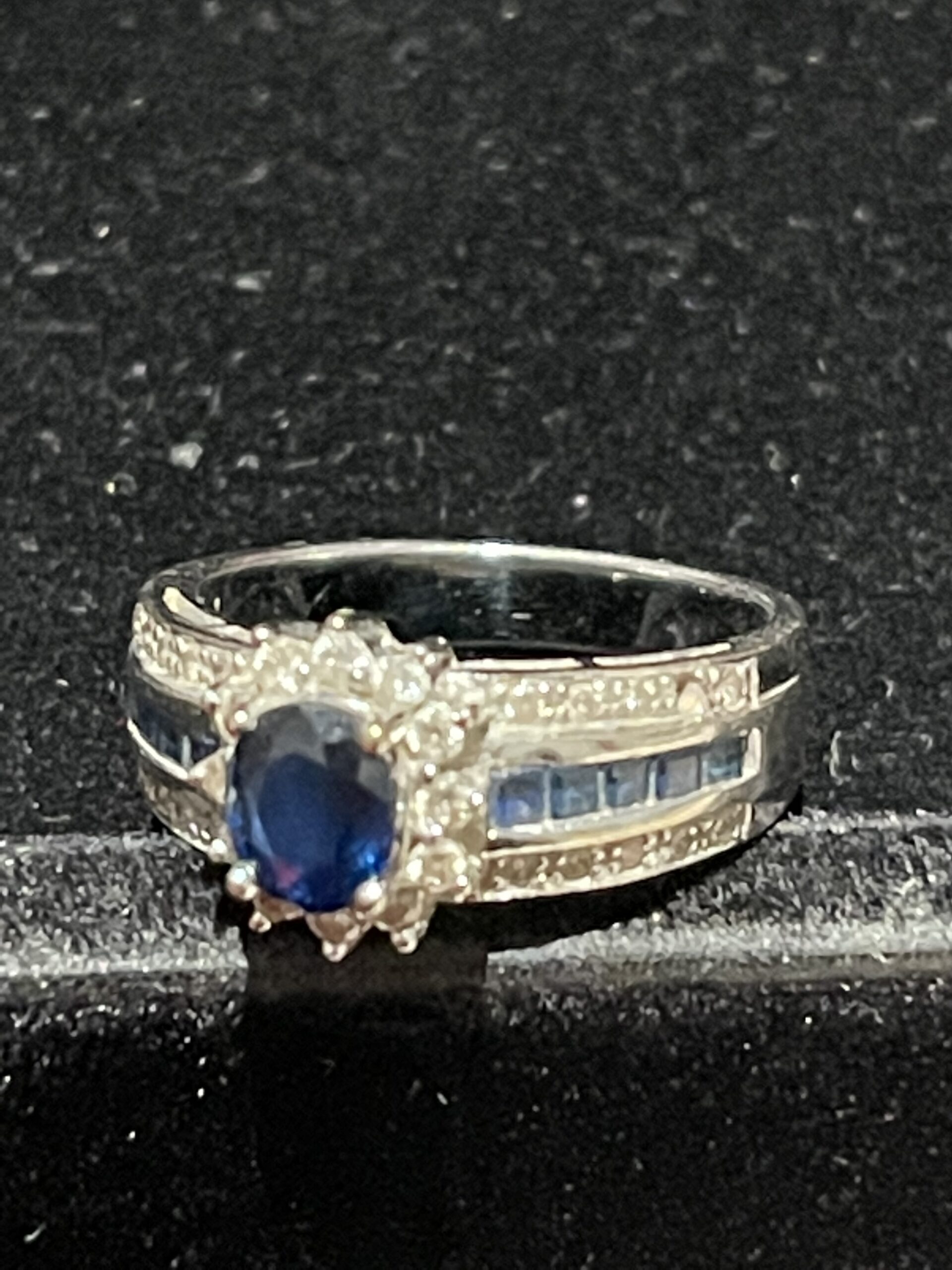 ring with blue gemstone
