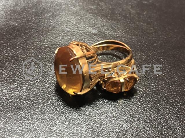 K18 gold ring with citrine