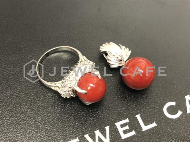 Red coral ring