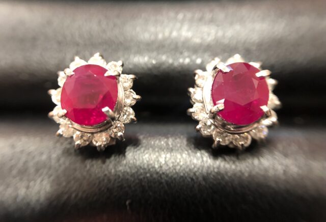 ruby earrings