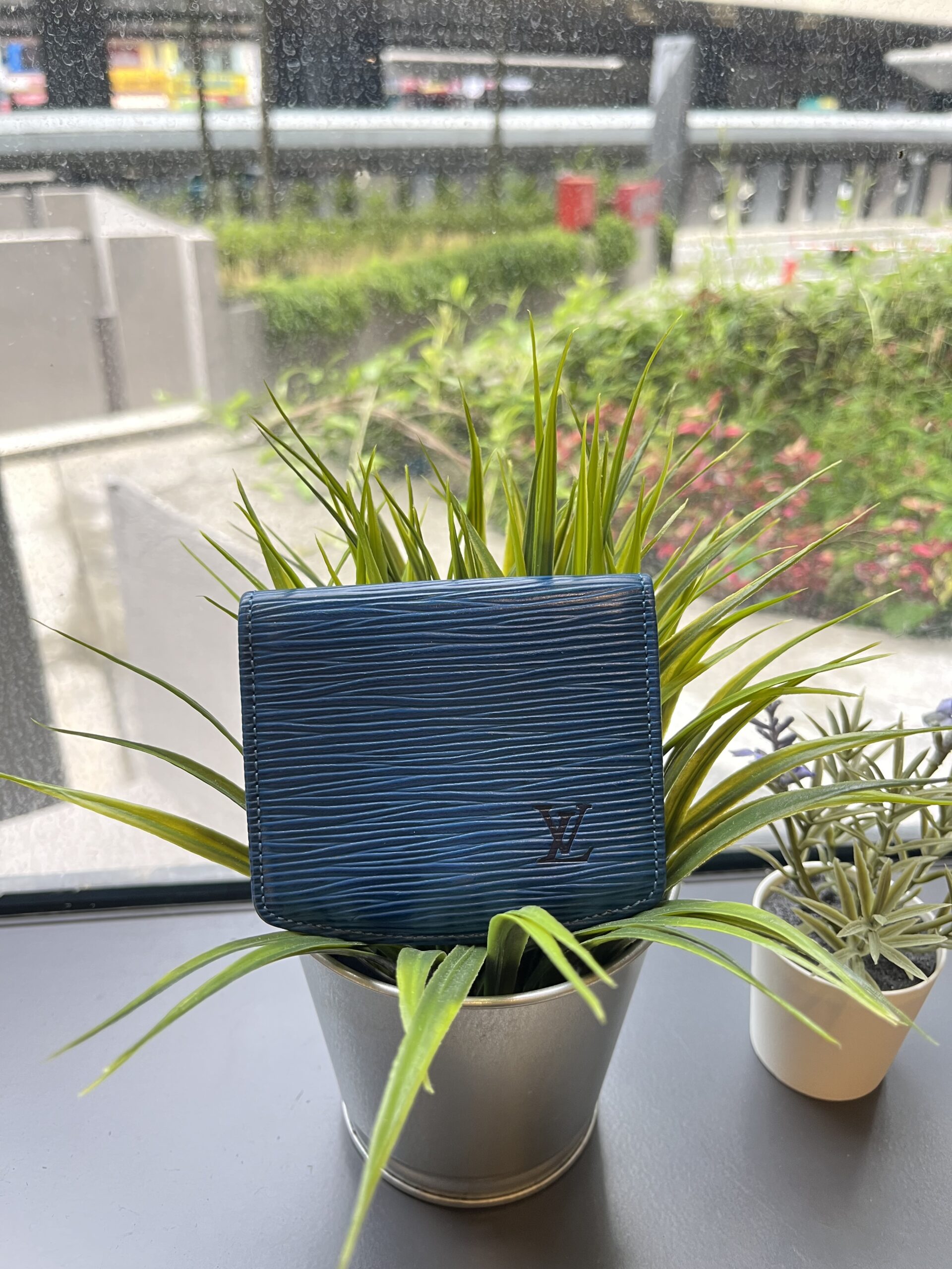 LV blue purse