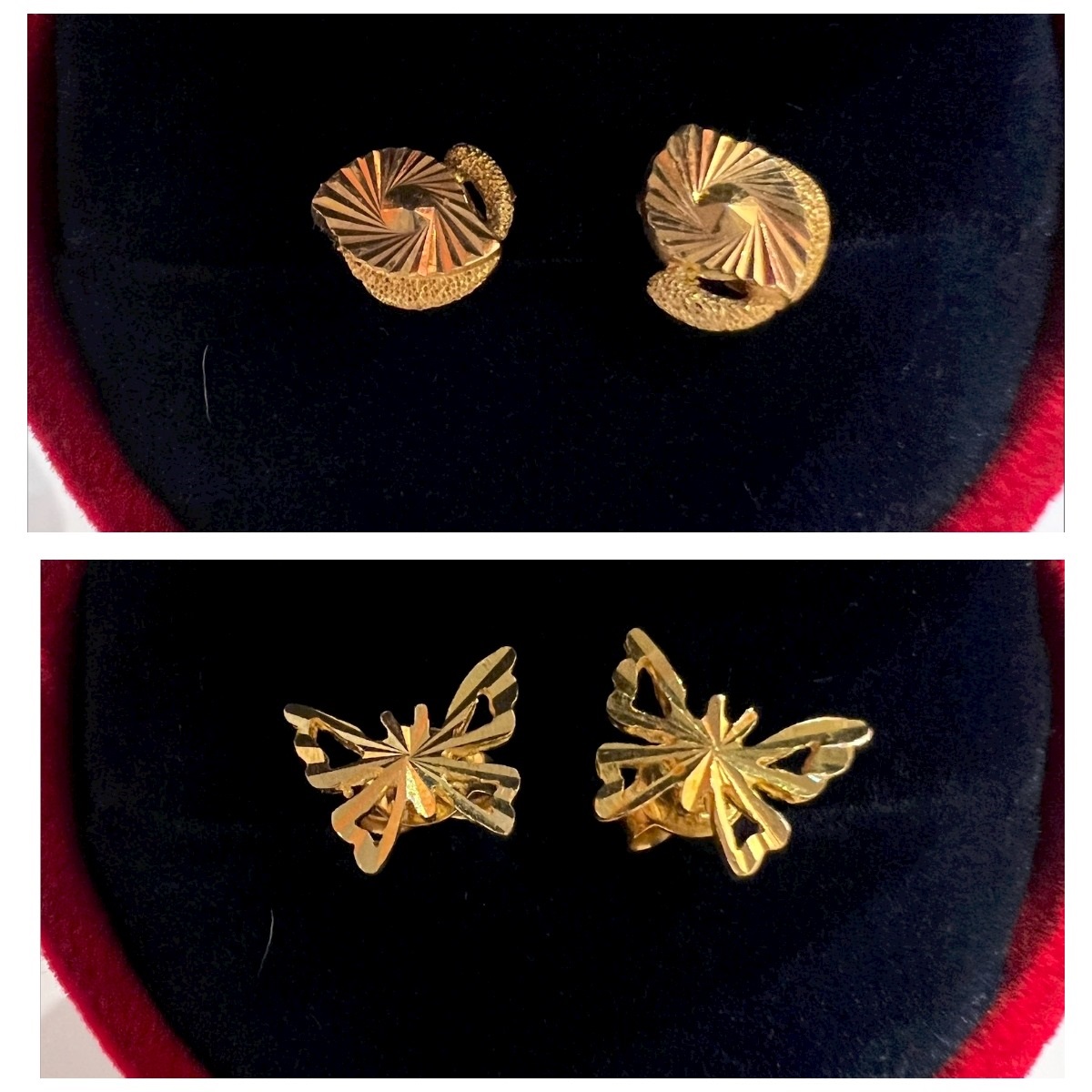 916 gold earrings