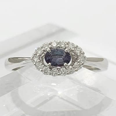 cincin 0.27ct K18WG
