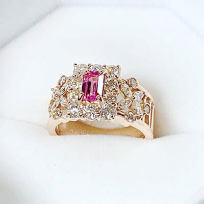 cincin nilam 0.66ct K18PG