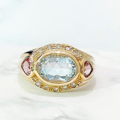 cincin Topaz 2.20ct K18YG