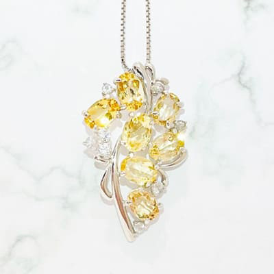 rantai Topaz 4.0ct K18WG