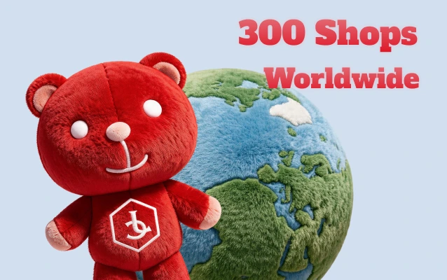 Over 300 Stores Worldwide