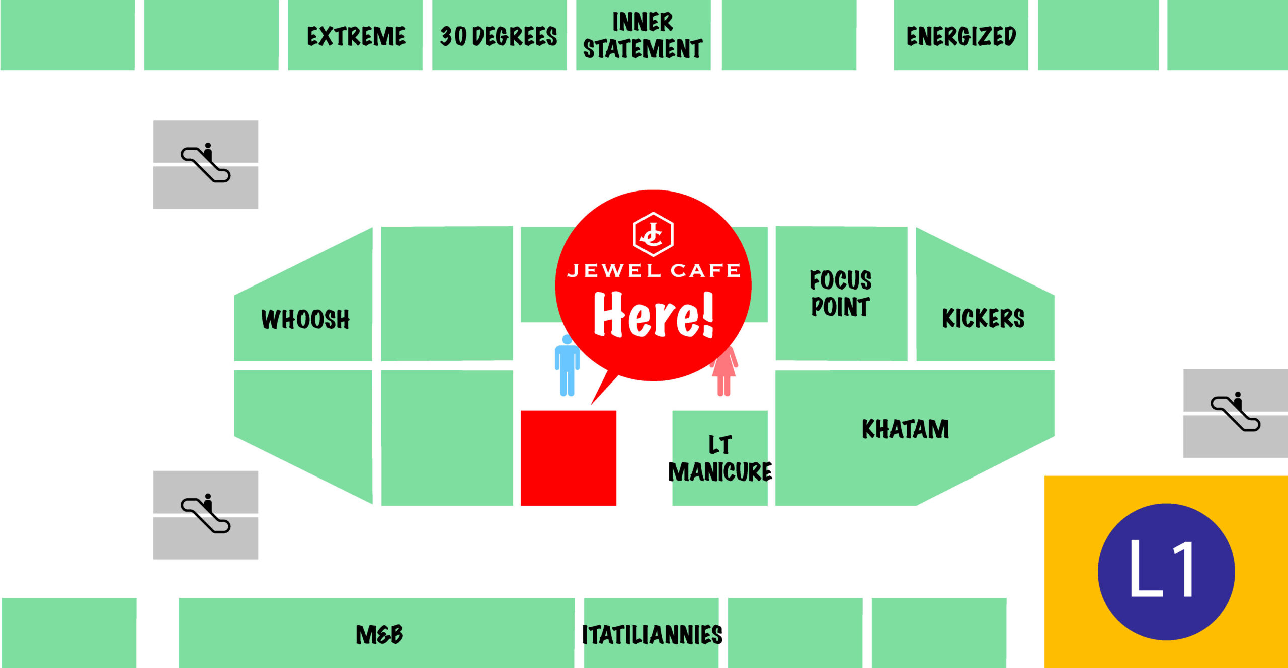 Jewel Cafe Central i City floor map