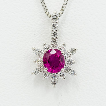 PT900 Ruby necklace