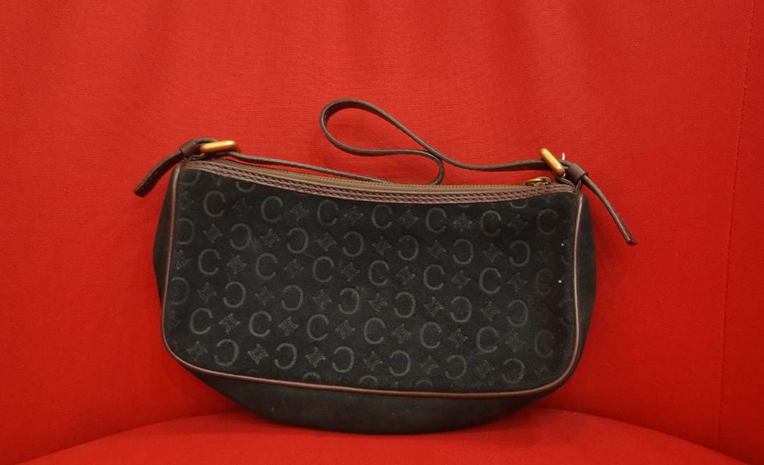 Celine vintage Suede Monogram handbag