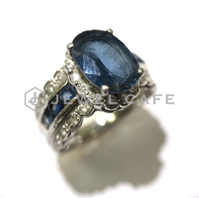 Pt900 sapphire ring