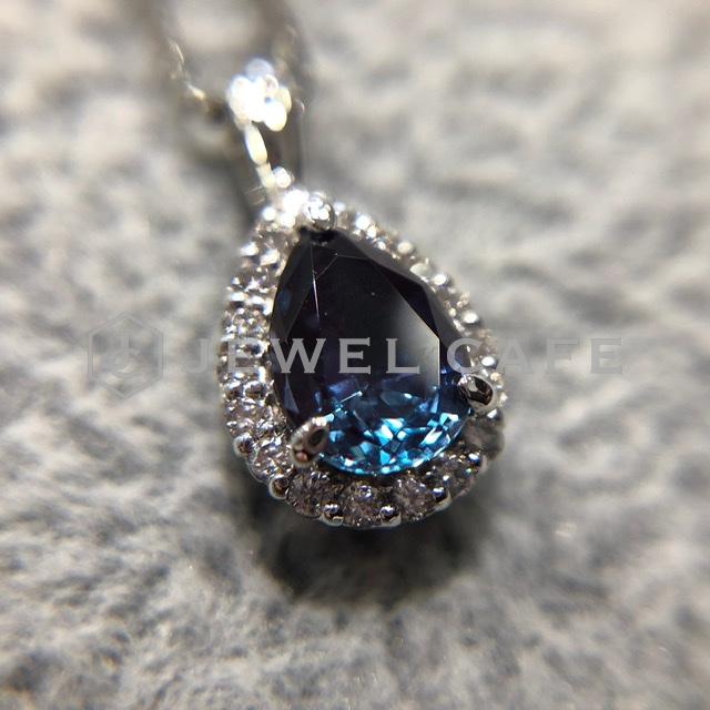 platinum necklace with sapphire