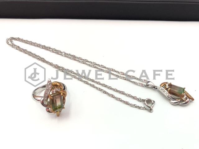 bicolor tourmaline necklace