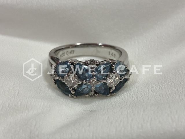 Pt900 topaz ring