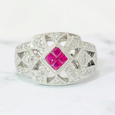 我們收購了！紅寶石戒指 0.25ct Pt900