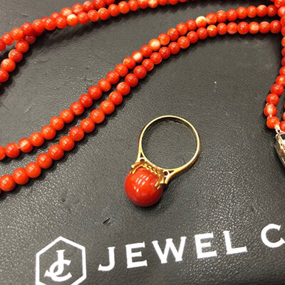 我們收購了！紅珊瑚戒指 K18YG